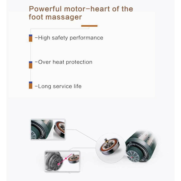 Orku Foot Massager Machine Gold 3D Shiatsu Heat Kneading Pressing Relax Home Massagers