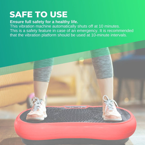 Eilison Red Vibration Machine Platform Exercise Vibrating Plate Whole Body Workout Vibration Machines