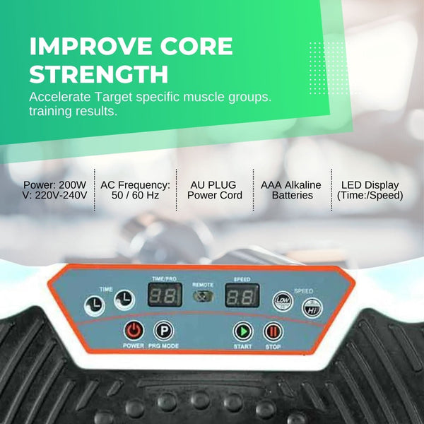 Eilison Red Vibration Machine Platform Exercise Vibrating Plate Whole Body Workout Vibration Machines