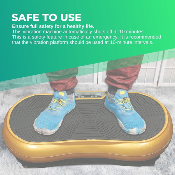 Eilison Gold Vibration Machine Platform Exercise Vibrating Plate Whole Body Workout Vibration Machines