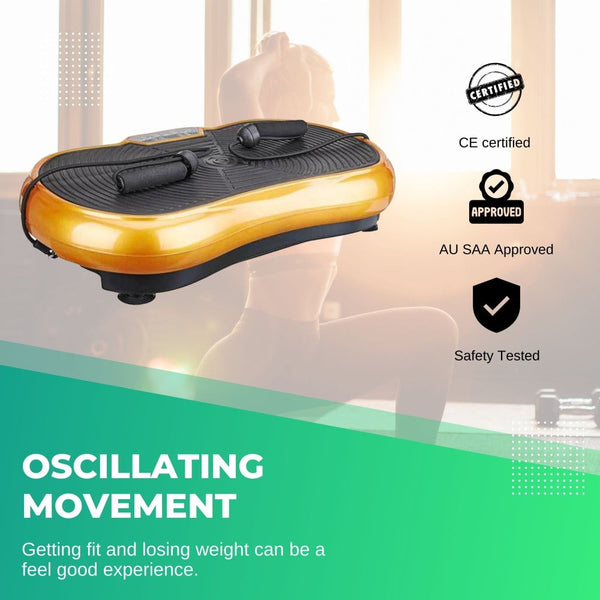 Eilison Gold Vibration Machine Platform Exercise Vibrating Plate Whole Body Workout Vibration Machines