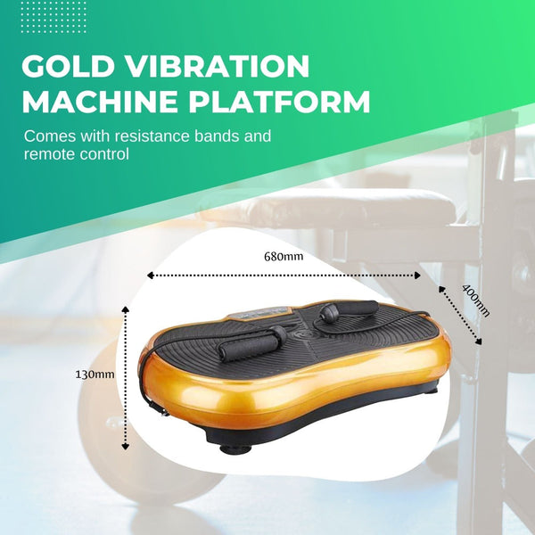 Eilison Gold Vibration Machine Platform Exercise Vibrating Plate Whole Body Workout Vibration Machines