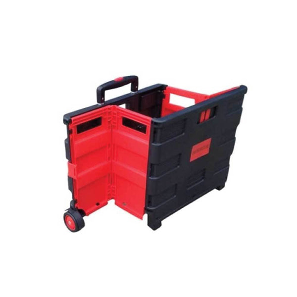 Kitchee Foldable Shopping Cart Portable Collapsible Wheeled Folding Trolley Crate Shopping Trolleys Baskets