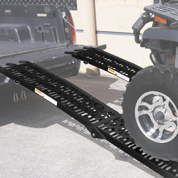 Rigg 2X Aluminium Atv Loading Ramp Foldable Black Motorbike Ramps