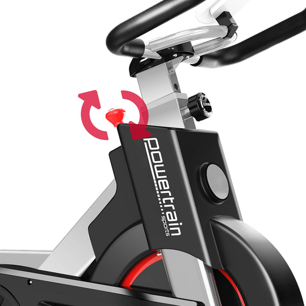 Powertrain Is-500 Heavy-Duty Exercise Spin Bike Electroplated Silver