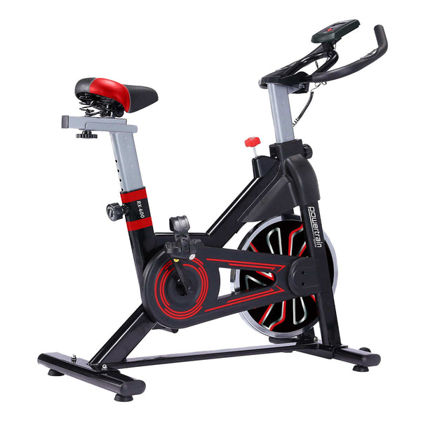 Powertrain Rx-600 Exercise Spin Bike Cardio Cycle Red