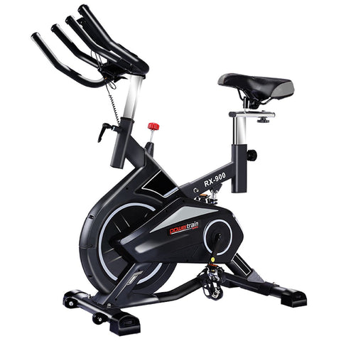 Powertrain Rx-900 Exercise Spin Bike Cardio Cycling Silver