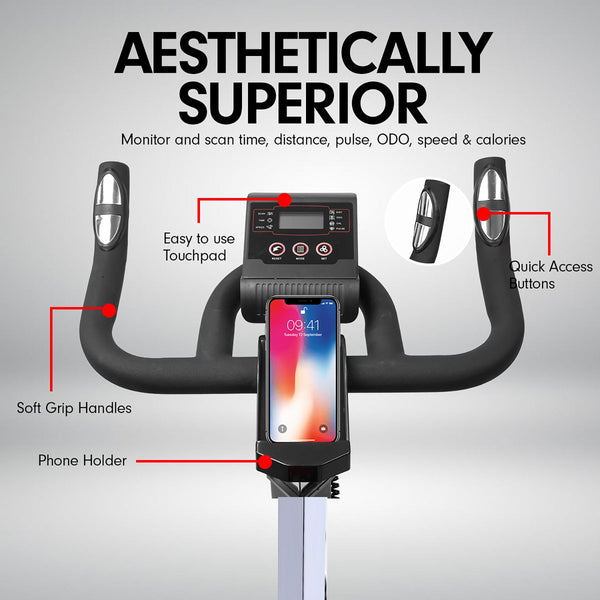 Powertrain Rx 200 Exercise Spin Bike Cardio Cycling Black Exercise Bikes