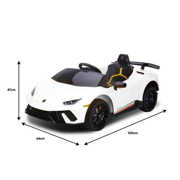 Kahuna Lamborghini Performante Kids Electric Ride On Car Remote Control - White