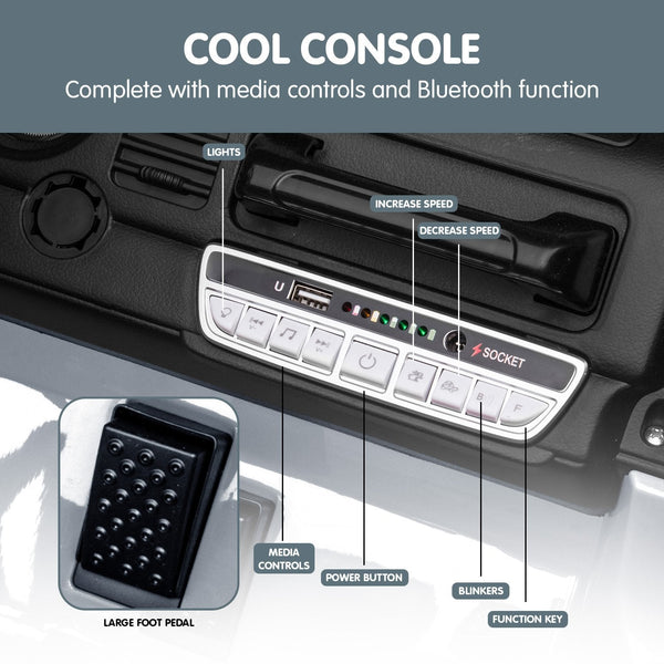 Kahuna Licensed Toyota Fj 40 Kids Ride On Electric Car 80W White Kids Ride On Toys