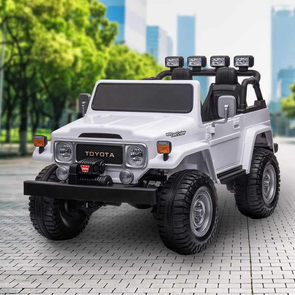 Kahuna Licensed Toyota Fj 40 Kids Ride On Electric Car 80W White Kids Ride On Toys