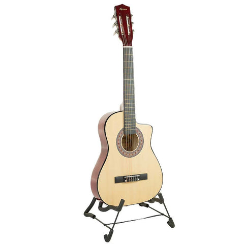 Karrera 38In Cutaway Acoustic Guitar With Bag - Natural