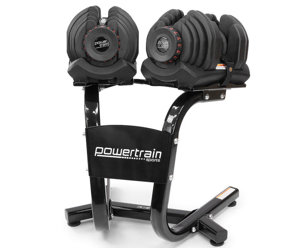 Powertrain 2X 40Kg With Stand Dumbbells