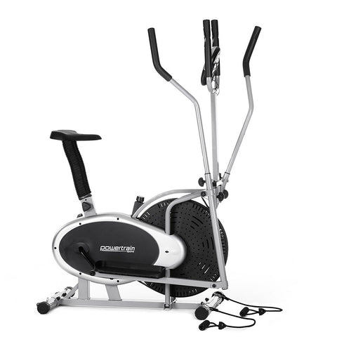 Powertrain 3 In 1 Elliptical Cross Trainer Exercise Bike With Resistance Bands Elliptical Trainers