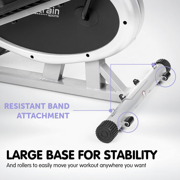 Powertrain 3 In 1 Elliptical Cross Trainer Exercise Bike With Resistance Bands Elliptical Trainers