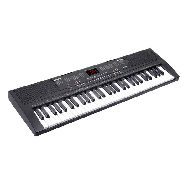 Karrera 61 Key Electronic Piano Keyboard 75Cm With Stand Black Electronic Keyboards