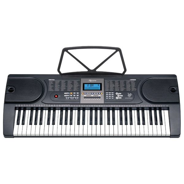 Karrera 61 Keys Electronic Keyboard Piano With Stand Black Electronic Keyboards