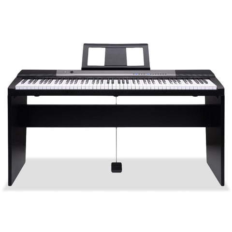 Karrera 88 Keys Electronic Keyboard Piano With Stand Black