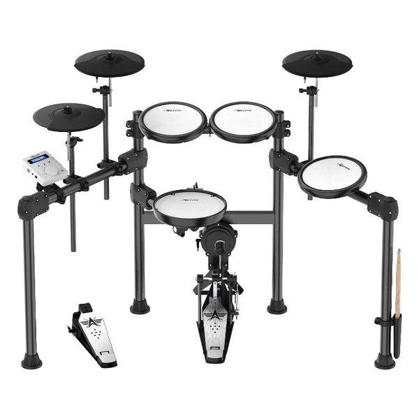 Karrera X23 Electronic Drum Kit With Quiet Mesh Heads Editable Sound Kits Kick Pedal And Silicone Usb Midi 420 Drum Kits