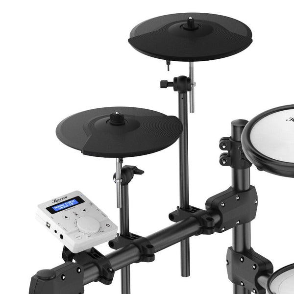 Karrera X23 Electronic Drum Kit With Quiet Mesh Heads, Editable Sound Kits, Kick Pedal And Silicone Drum, Usb Midi 420