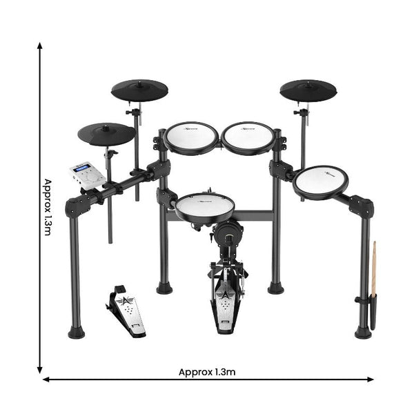Karrera X23 Electronic Drum Kit With Quiet Mesh Heads Editable Sound Kits Kick Pedal And Silicone Usb Midi 420 Drum Kits