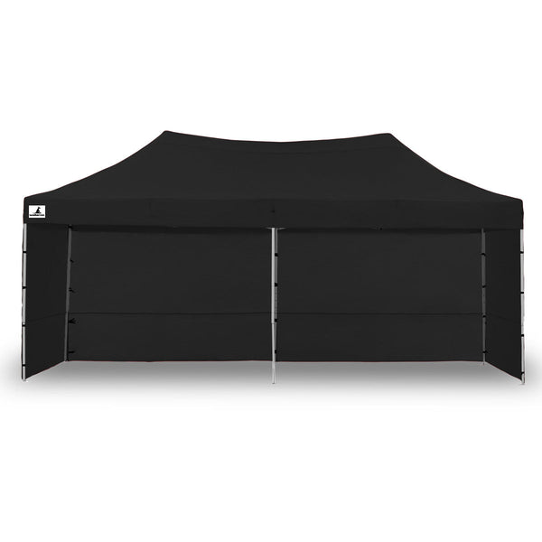 Wallaroo Gazebo Tent Marquee 3X6m Popup Outdoor Black Marquees