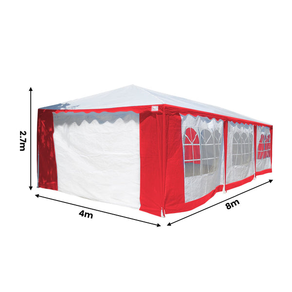Wallaroo 4X8 Outdoor Event Wedding Marquee Tent Red