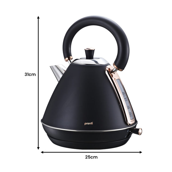 Pronti 1.7L Rose Trim Collection Kettle Kettles