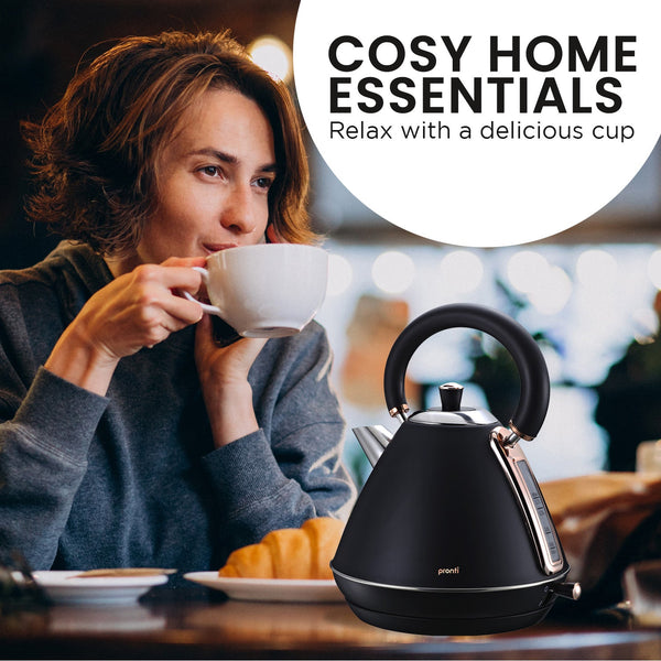 Pronti 1.7L Rose Trim Collection Kettle Kettles