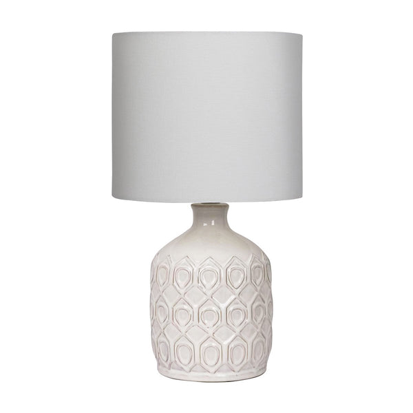 Sarantino Ceramic Table Lamp In Cream Lamps