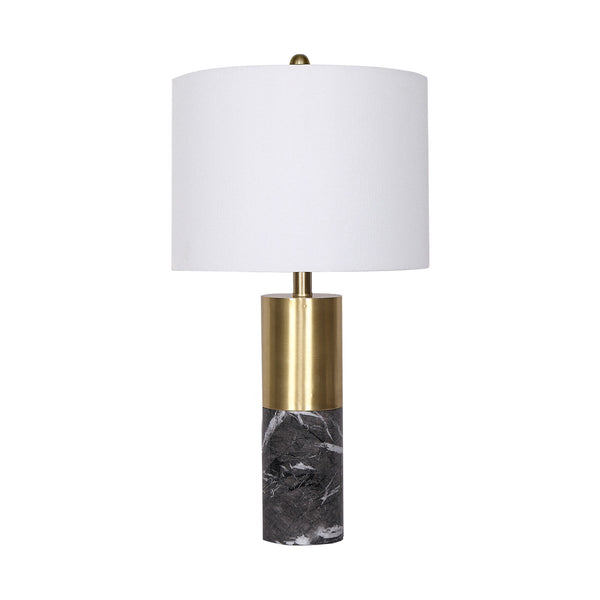 Sarantino Metal And Marble Table Lamp In Black Lamps