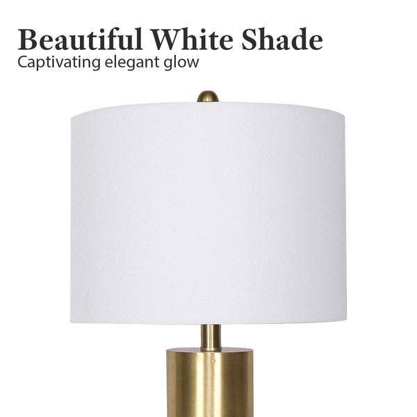 Sarantino Metal And Marble Table Lamp In Black Lamps