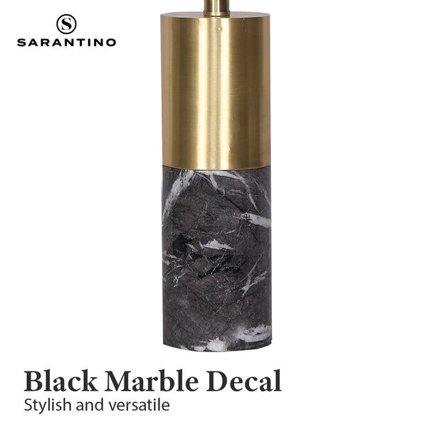 Sarantino Metal And Marble Table Lamp In Black Lamps