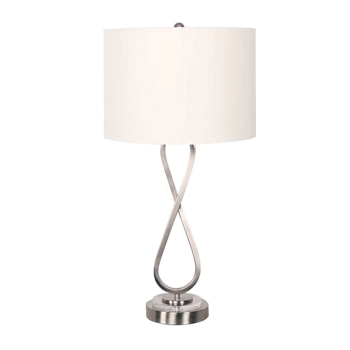 Sarantino Contemporary Table Lamp In Nickel Finish Lamps