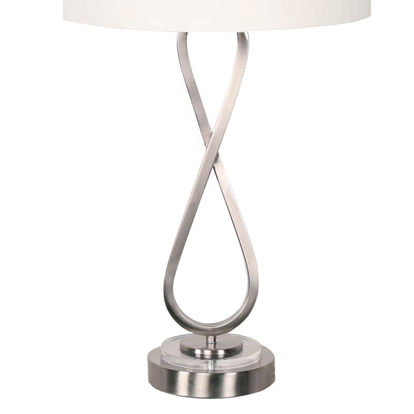 Sarantino Contemporary Table Lamp In Nickel Finish Lamps