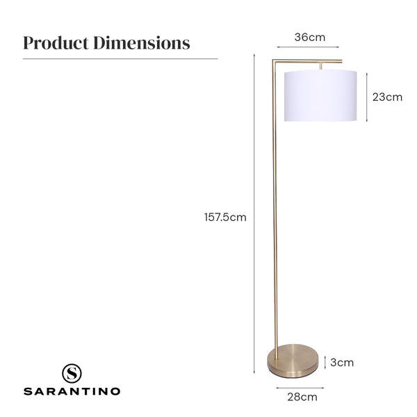 Sarantino 90 Degree Modern Arc Floor Lamp Floor Lamps