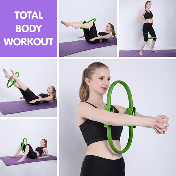 Powertrain Pilates Ring Band Yoga Home Workout Exercise Green Pilates Rings