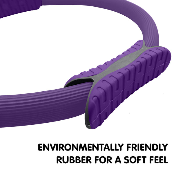 Powertrain Pilates Ring Band Yoga Home Workout Exercise Purple Pilates Rings