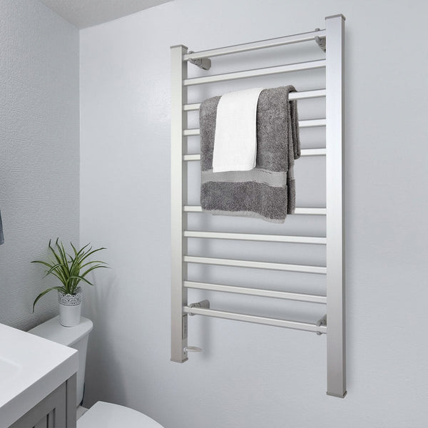 Pronti Heated Towel Rack With Timer Wall-Mounted Freestanding Electric 160 Watts