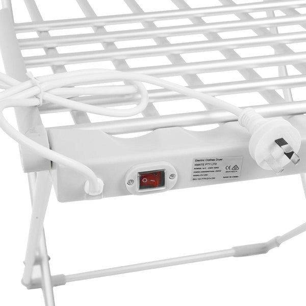 Pronti Heated Towel Clothes Rack Dryer Warmer Airer Line Hanger Laundry