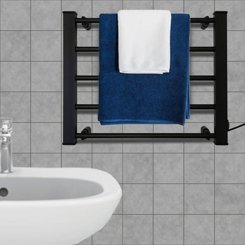 Pronti Heated Towel Rack Electric Bathroom Rails Warmer Ev-90 -Black