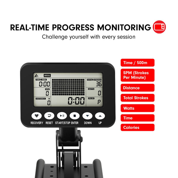 Powertrain 13L Water Resistance Rowing Machine Rower Rowing Machines