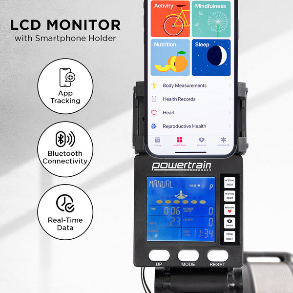 Powertrain Air Rowing Machine Resistance Rower For Home Gym Cardio Rowing Machines