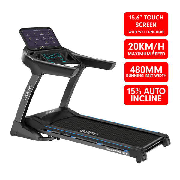 Powertrain V1100 Treadmill With Wifi Touch Screen & Incline Treadmills
