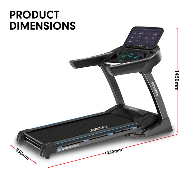 Powertrain V1100 Treadmill With Wifi Touch Screen & Incline Treadmills