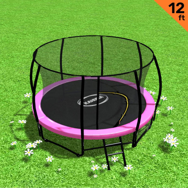 Kahuna 12Ft Trampoline Free Ladder Spring Mat Net Safety Pad Cover Round Enclosure