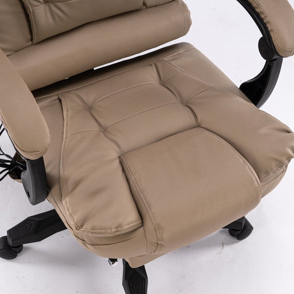 8 Point Massage Chair Executive Office Computer Seat Footrest Recliner Pu Leather Pink Electric Massage Chairs