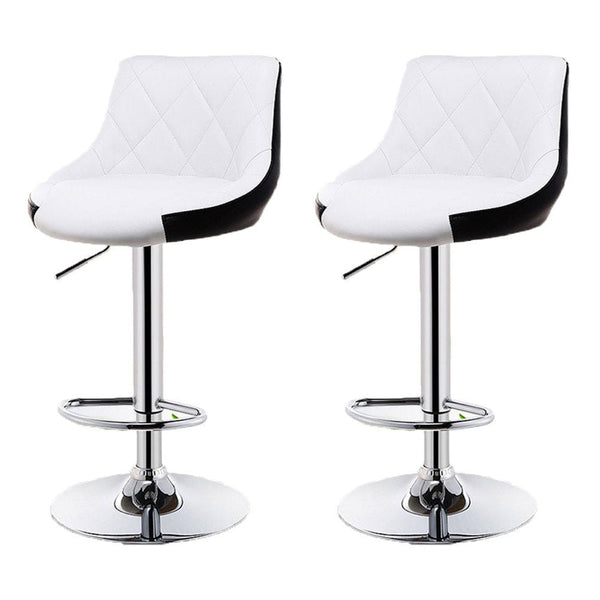Amazingooh Bar Stools Leather Swivel Kitchen Counter Chairs Furniture Home Garden White Two Placeholder