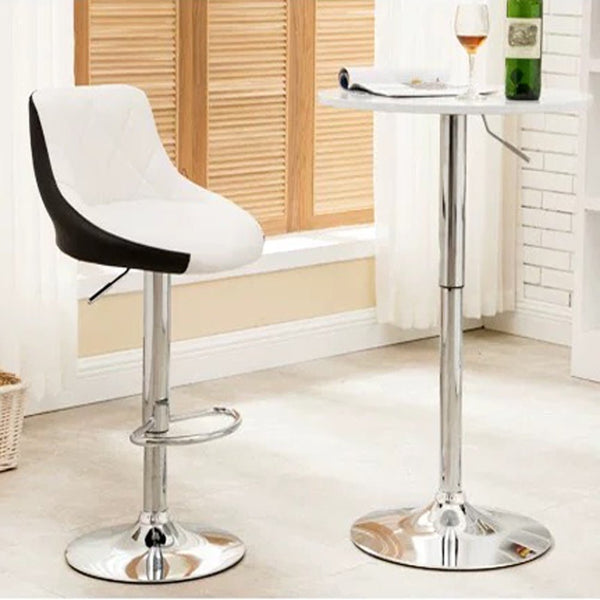 Amazingooh Bar Stools Leather Swivel Kitchen Counter Chairs Furniture Home Garden White Two Placeholder