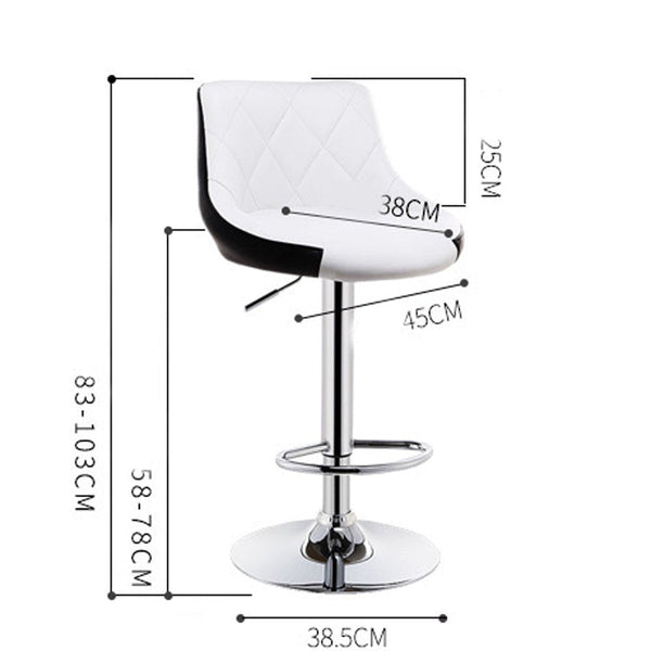 Amazingooh Bar Stools Leather Swivel Kitchen Counter Chairs Furniture Home Garden White Two Placeholder